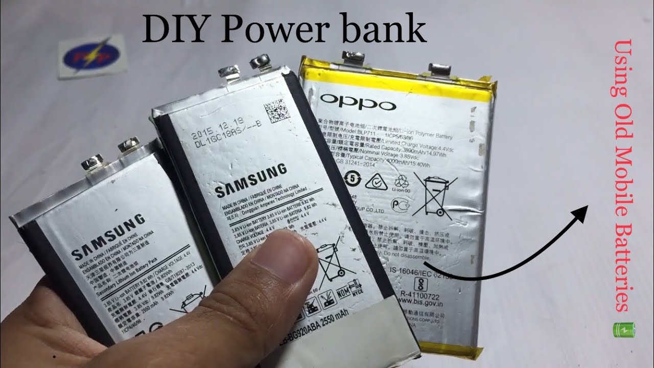 How To Make Power bank Using Old Mobile Batteries | How to Make Power Bank @HammadExperiment