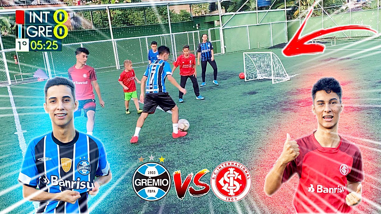 GRÊMIO vs INTERNACIONAL JOGO 5 vs 5 DESAFIOS DE FUTEBOL 2020 ‹ Rikinho ›