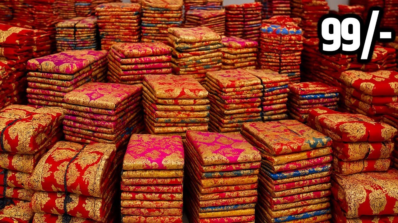 300/- की साड़ियाँ मात्र 45/- में | Surat Saree Wholesale Market | Saree Manufacturer in Surat