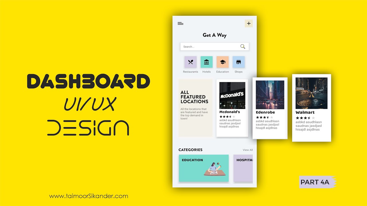 04(A) - Modern Dashboard UI Design Android Studio Tutorial - Cardview in Android Studio