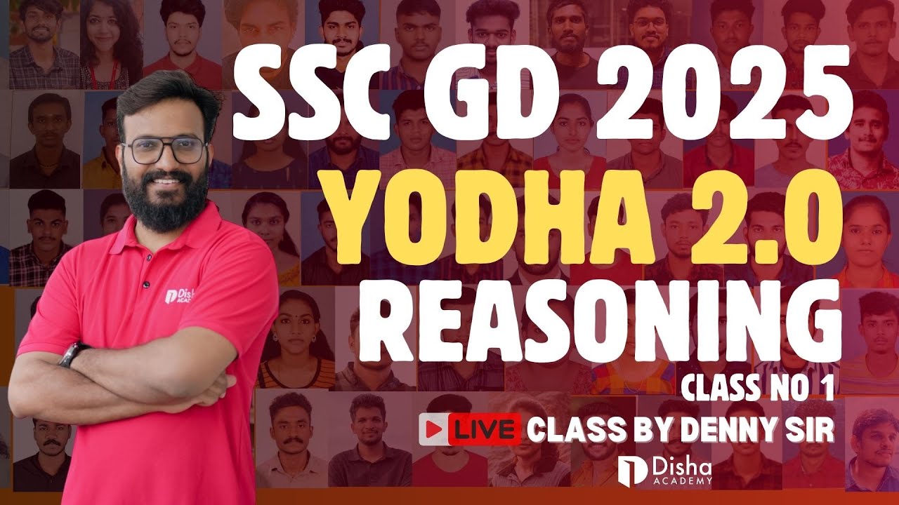 SSC GD 2024 YODHA 2.0 REASONING Class by Denny Sir Class in Malayalam #ssc #sscgd