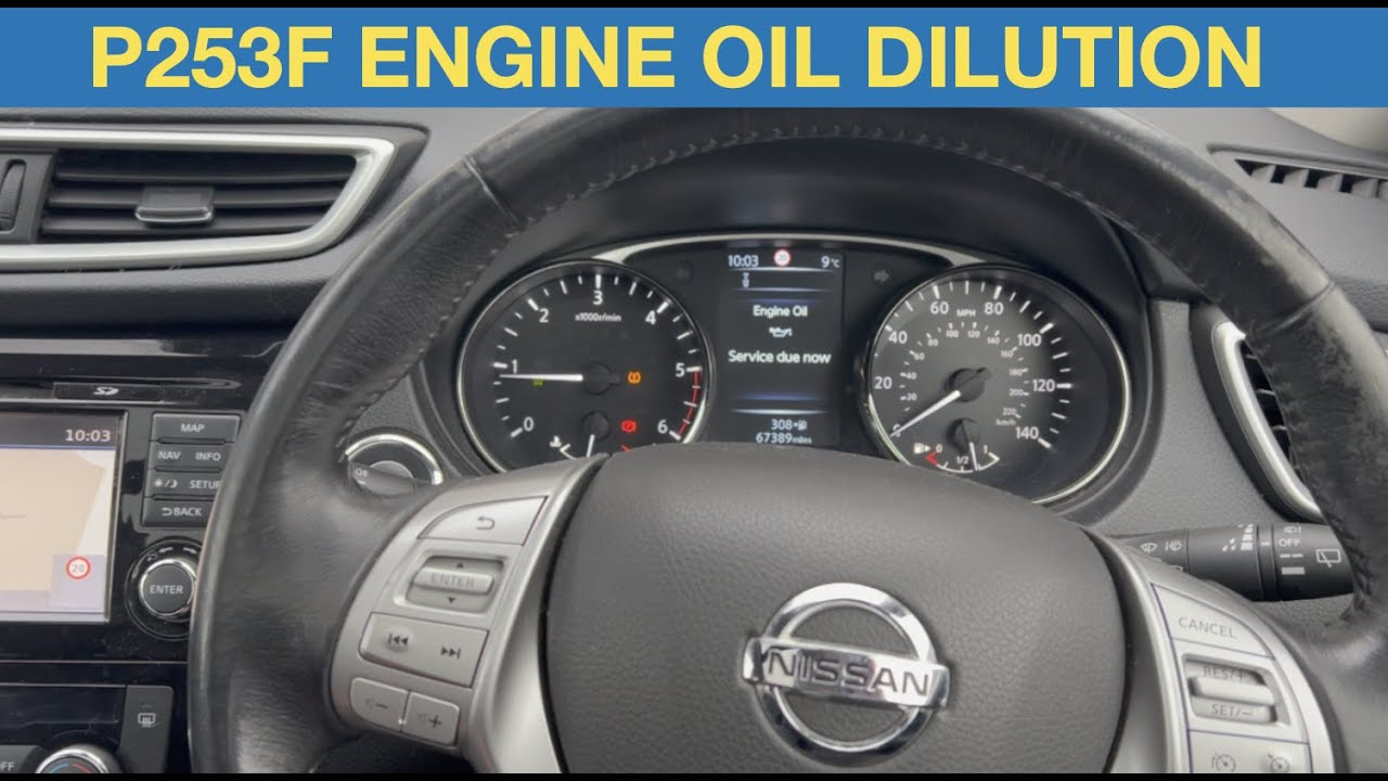 P253F Ошибка разжижения моторного масла 1.6 DCI 2017 Nissan Trail P2002