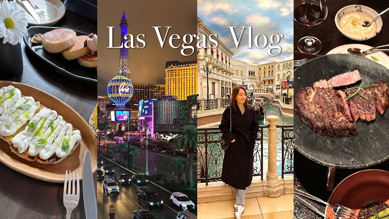 라스베가스 여행 VLOG 🎰ㅣ한식, 브런치, 파스타, 스테이크까지! 찐 맛집 추천🫶🏻, 스트립, 벨라지오 분수쇼, 쇼핑, 스피어, 베네시안ㅣ미국 서부 여행 브이로그