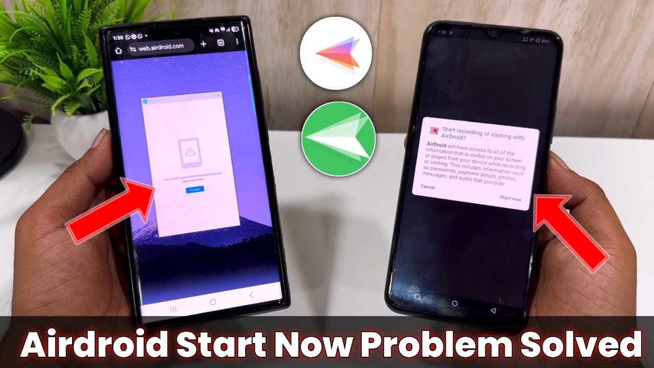 Airdroid Start Now Problem Ka Solution 🔥 | Screen Sharing Kaam Nahi Kar Raha? Fix Karein 2025