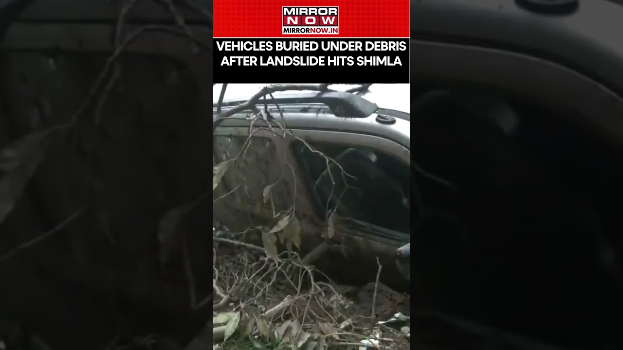 Himachal Pradesh: Massive Landslide Hits Shimla; Vehicles Buried Under Debris | Watch #shorts