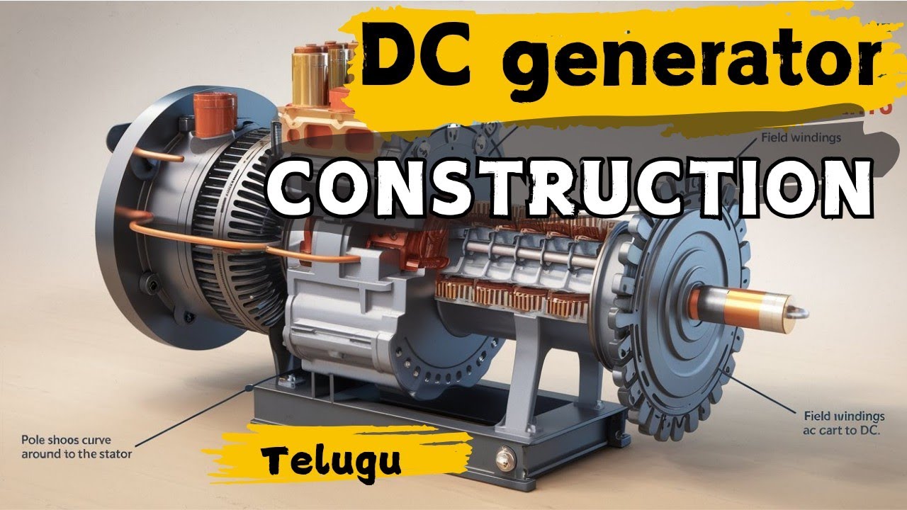 DC generator construction in Telugu || electrical