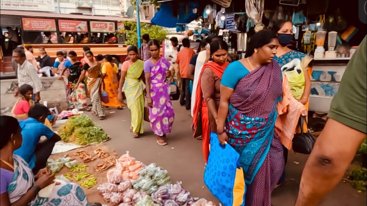 Walking tour in Parry's Corner, George Town, in Chennai Tamil Nadu India.