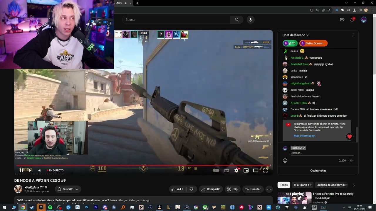 RUBIUS habla del NIVEL de FARGAN en CSGO