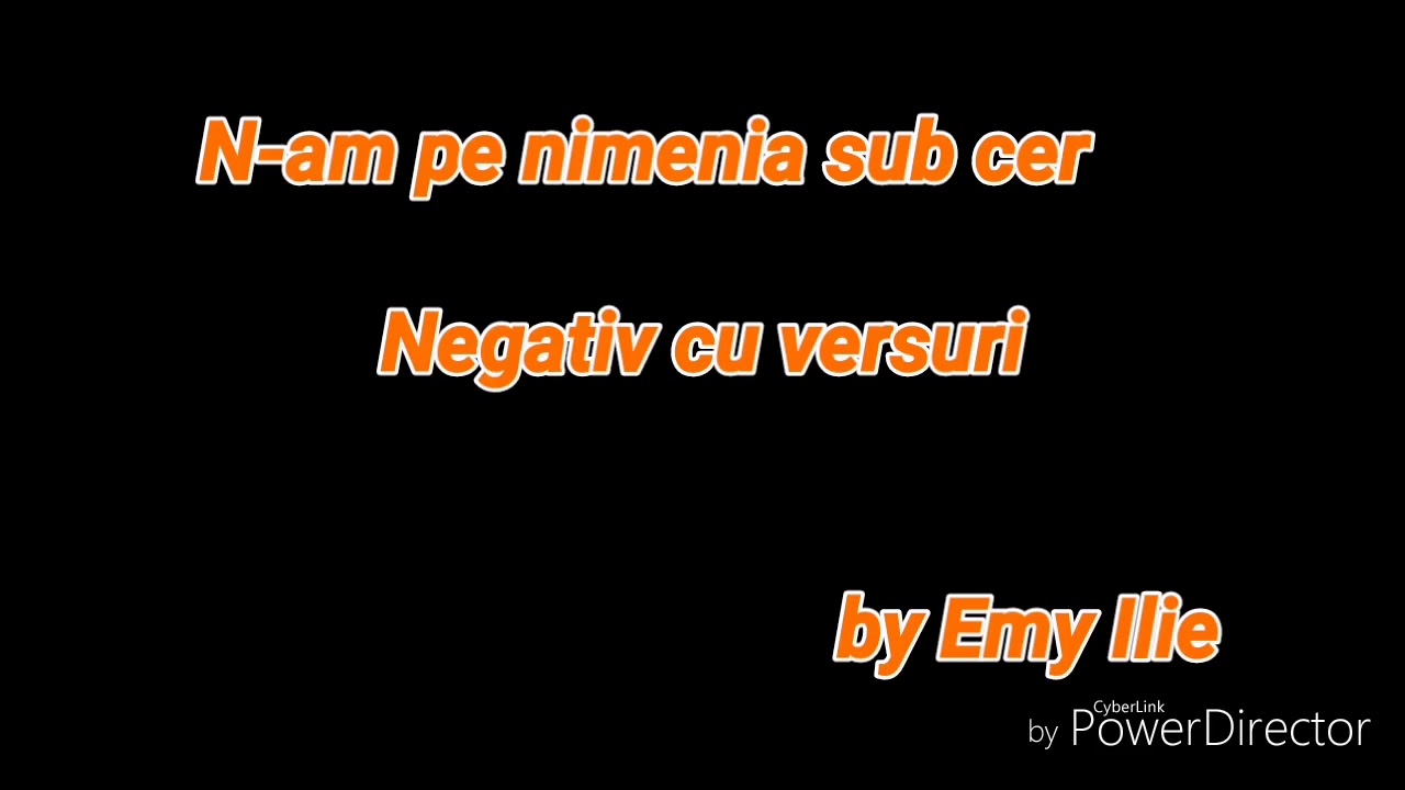 N-am pe nimenia sub cer Negativ