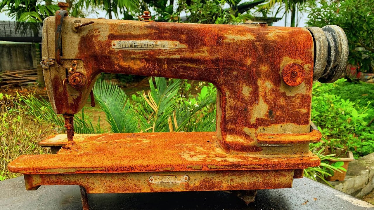 Restoration Mitsubishi sewing machine antique Japan | Restore Engineer method of sewing tools old