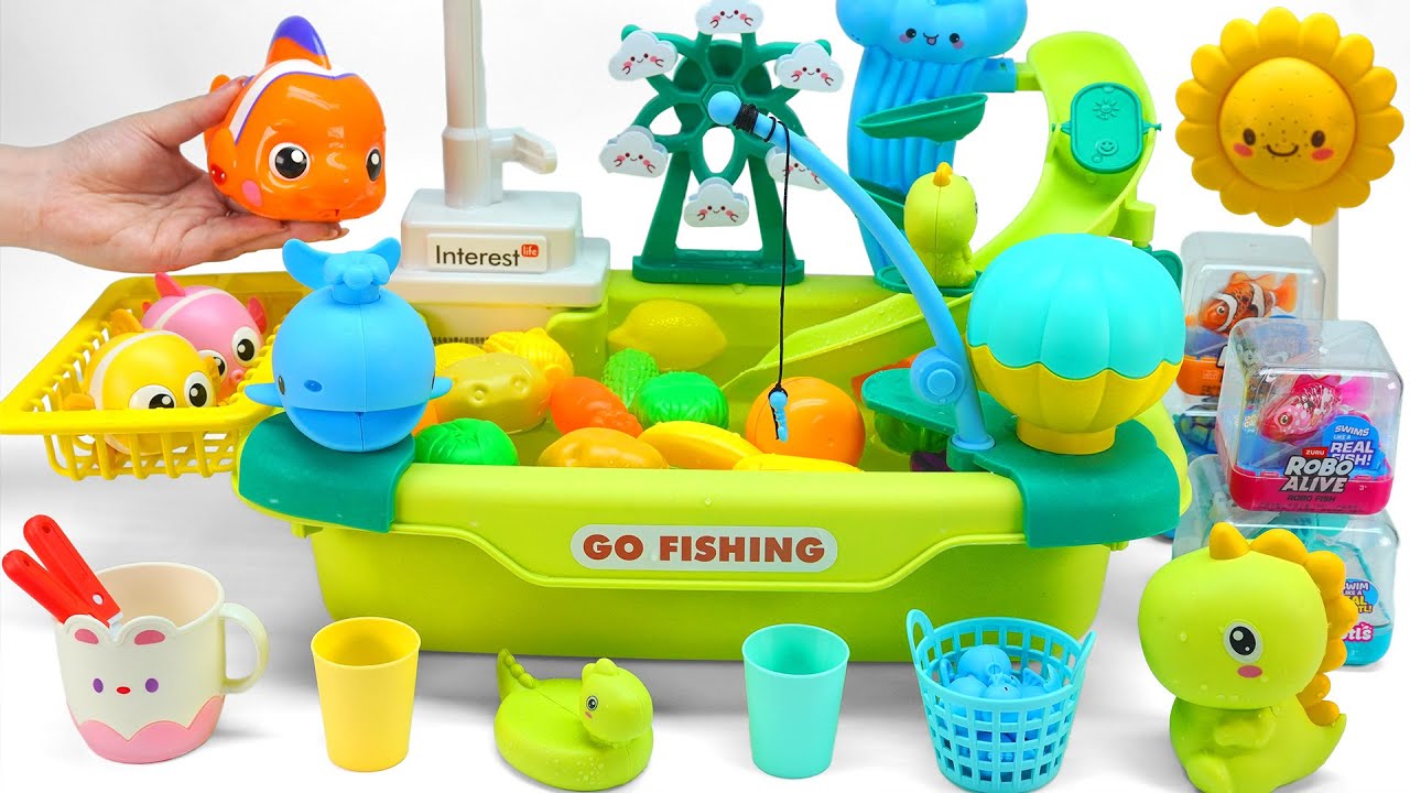 [toy asmr] The Ultimate Fishing Toy Set ASMR  Oddly Satisfying Unboxing, No Talking 🐠  Toy Review