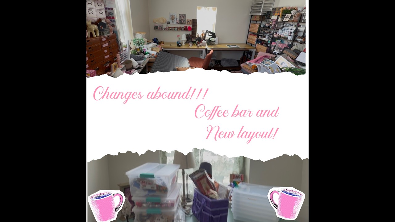 Craft Room Hallway Clean and coffee bar set up!