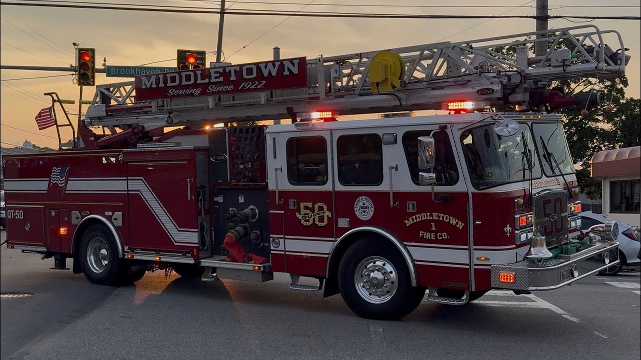 Middletown Fire Company Quint 50 & Engine 50 Responding 6-10-25