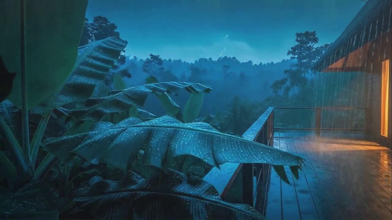 Quick Sleep with Gentle Rain and Soft Storm at Cozy Cabin 🌧️