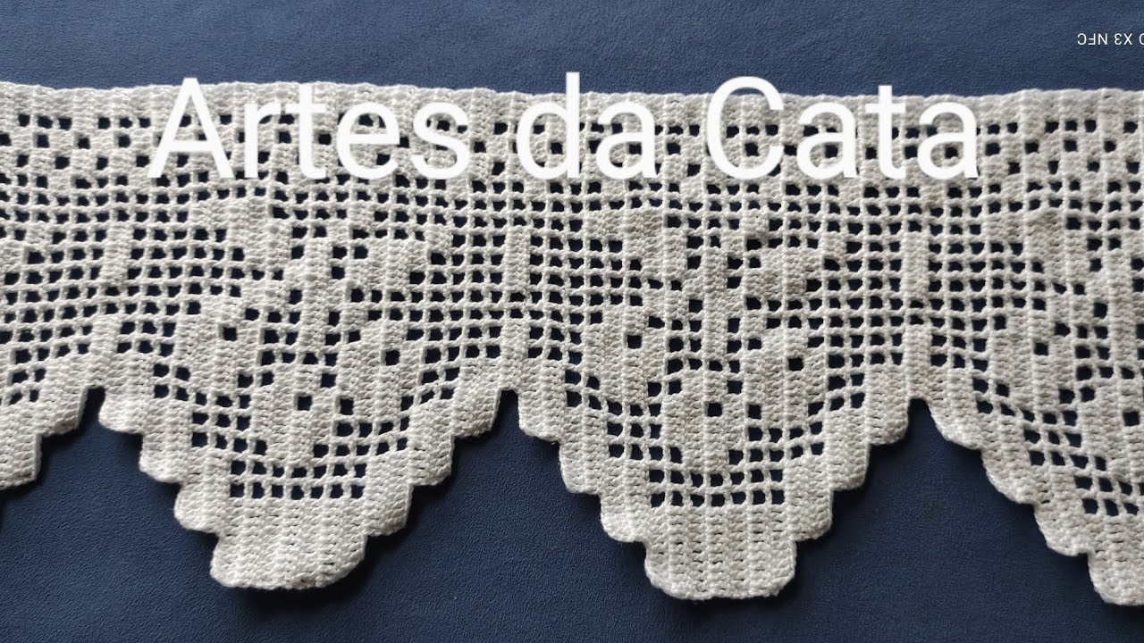 Bico em crochê #385 #artesdacata #bicoemcroche #panodepratocombicoemcroche #crochefilet