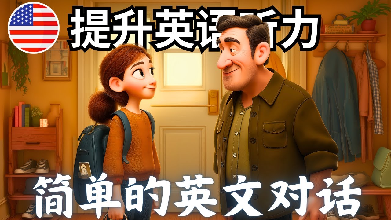 开始理解英语听力 🎧 简单的英语对话《和爸爸告别去上大学》