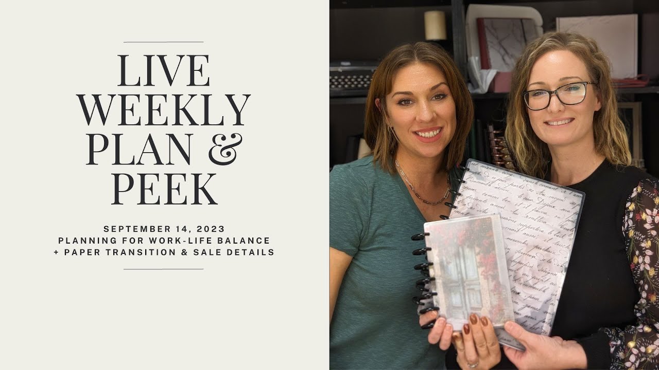 Work Life Balance in your Planner || Live Weekly Plan & Peek | JanesAgenda.com
