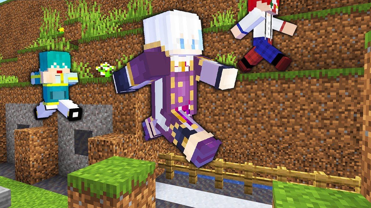 色んなルートがあるアスレマップで早抜け対決！【マイクラ・マインクラフト】