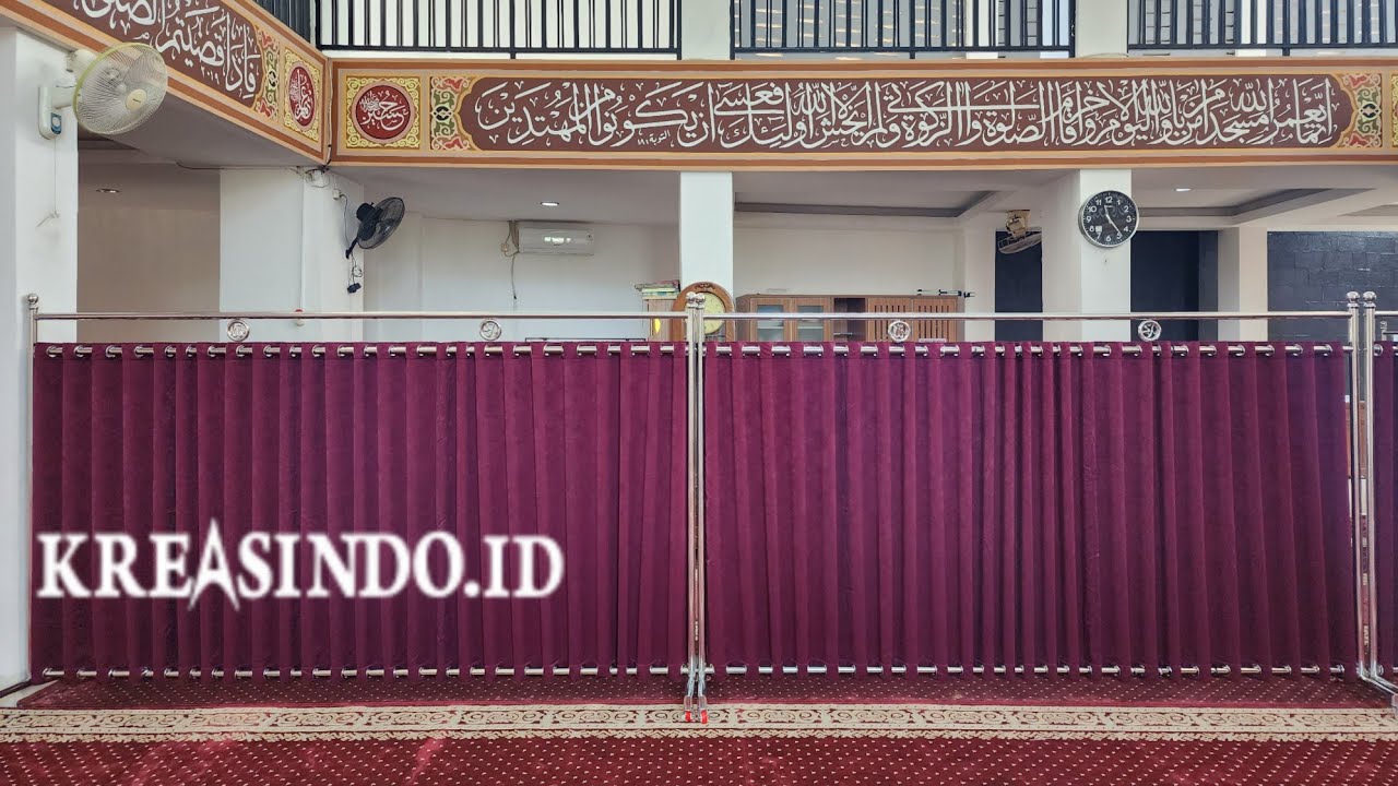 membuat pembatas sholat atau satir masjid untuk di masjid pamulang
