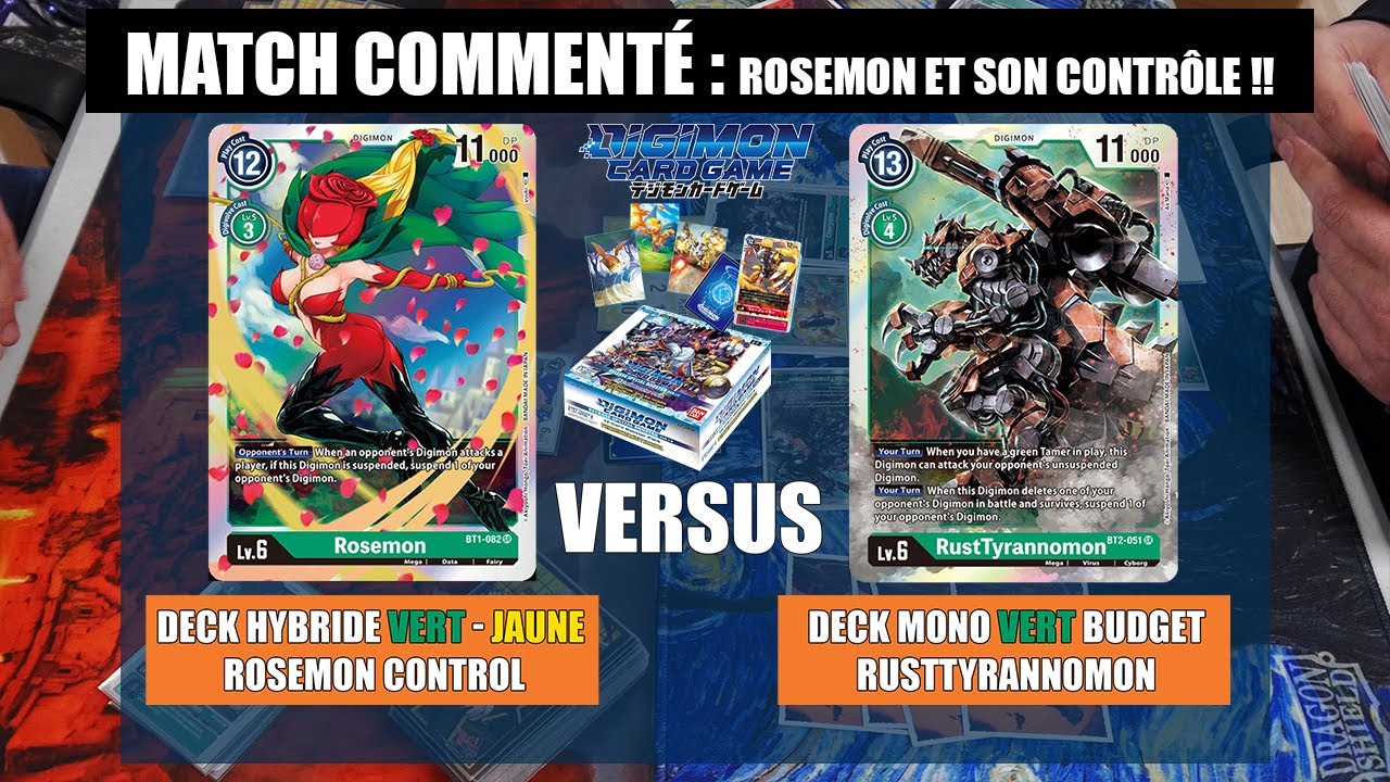 PARKAGE - DIGIMON CARD GAME MATCH COMMENTE : Rosemon et son contrôle !!
