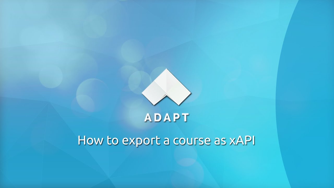 How to export a course as xAPI