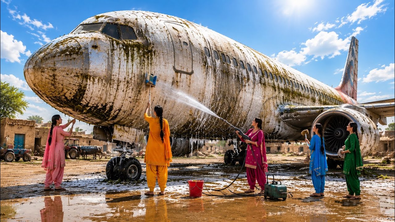 ✈️ Found an Abandoned Plane on the Beach! We Turned It Into a Restaurant | Giant plane restoration