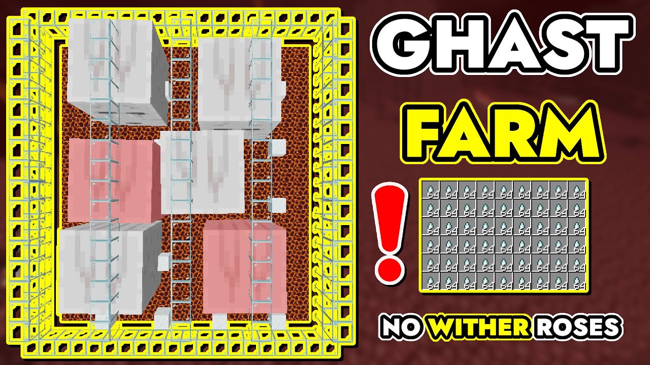 NEW BEST EASY GHAST FARM MINECRAFT 1.21.10 - NO WITHER ROSES - Tutorial