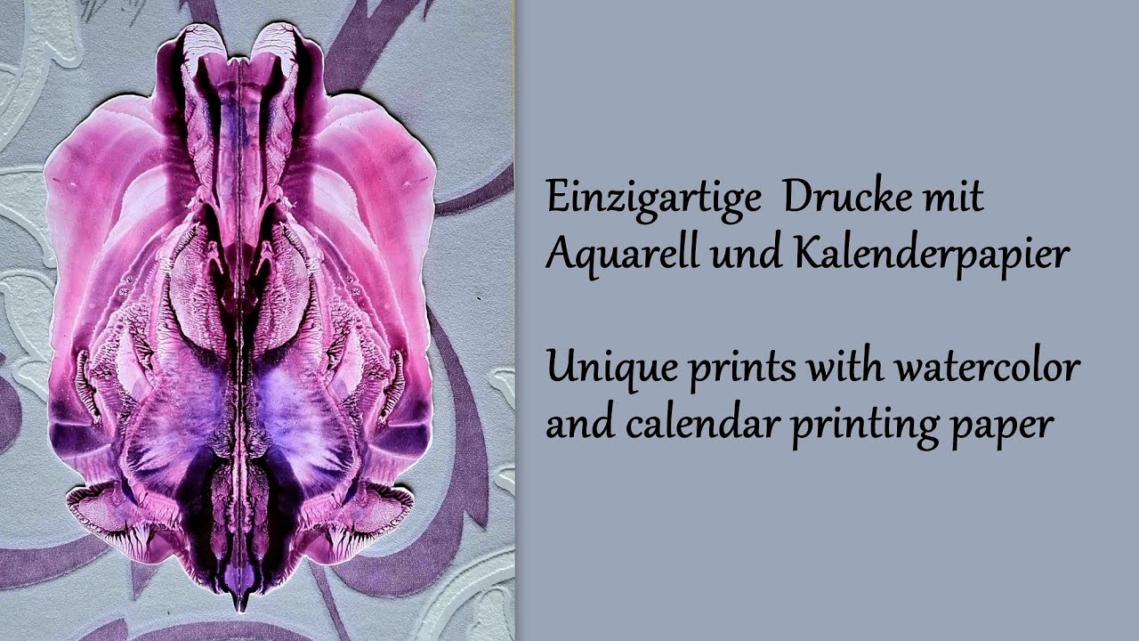 Decalcomanie auf glänzendem Bilder Druck Papier Decalcomania on glossy Picture Printing Paper