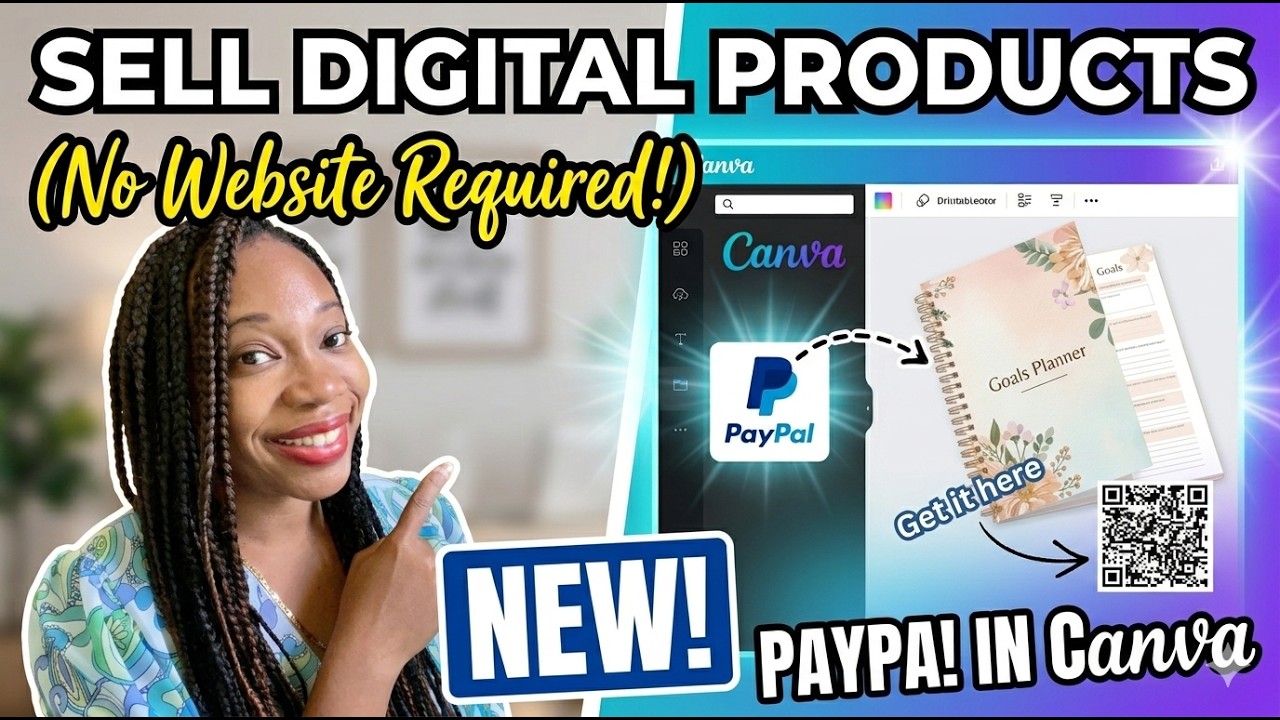 How To Insert PayPal Links In Canva for Selling Digital Products Step by Step