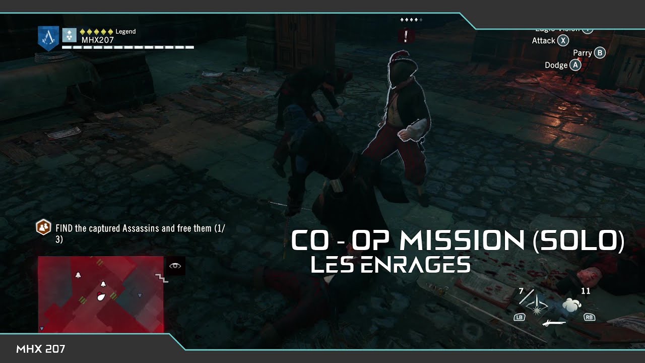 Assassin's Creed Unity : Co-Op Missions - Les Enrag&eacute;s (With Sync Point Location)