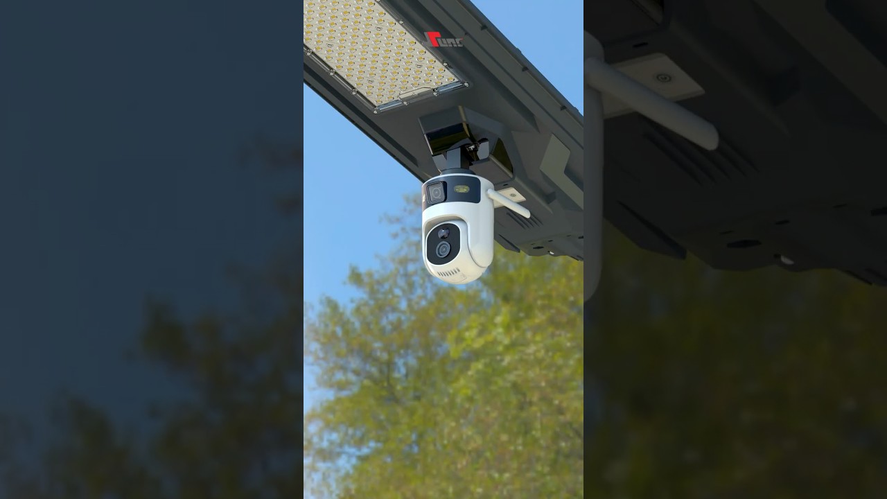 SUNC CCTV solar light: with 2 cameras 360&deg; for monitoring#solar #solarlight #cctvcamera #solarcamera