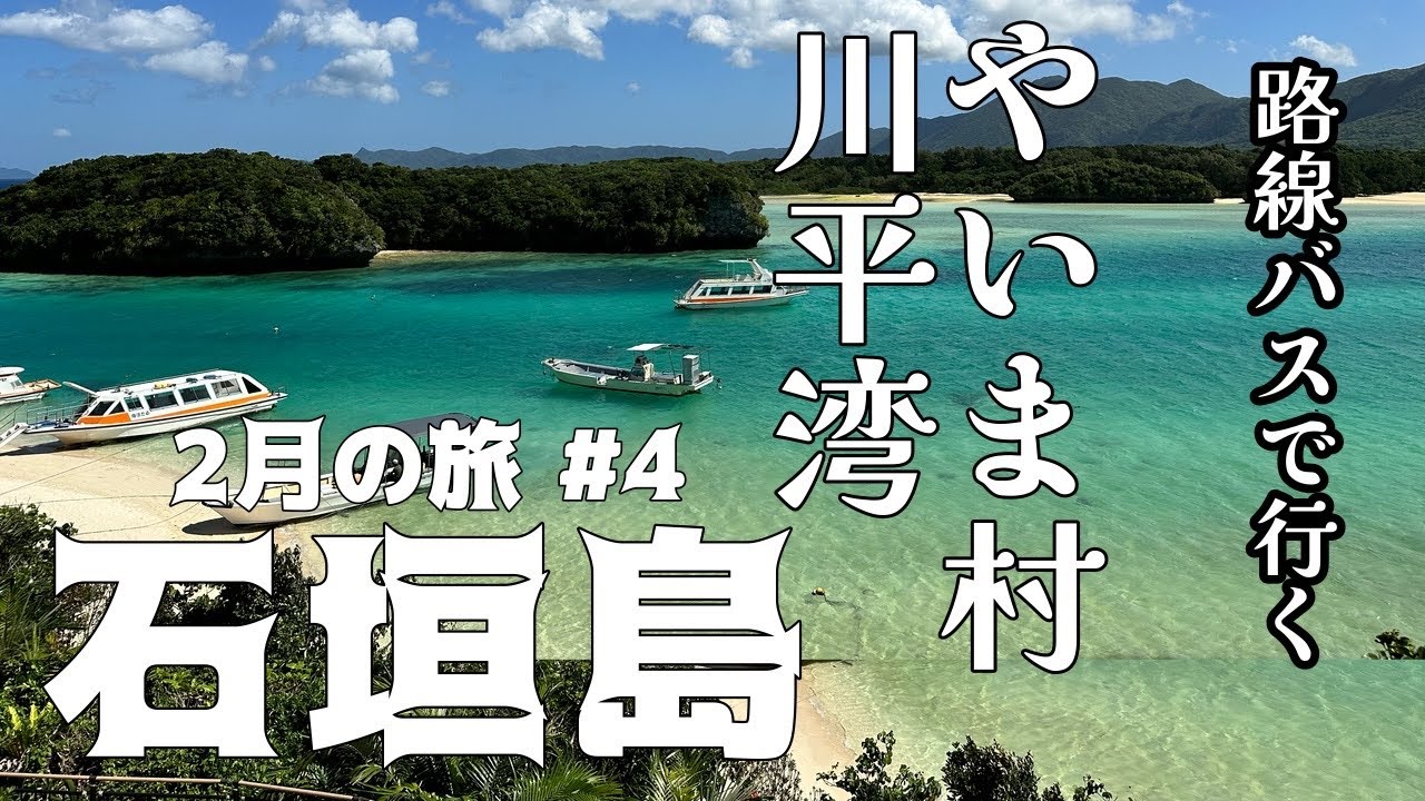 【おとなの石垣島#4】2月の石垣島4泊5日 路線バスでやいま村から川平湾へ🚌可愛いすぎるリスザル　美しすぎる川平湾　川平ブルーが凄かった✨