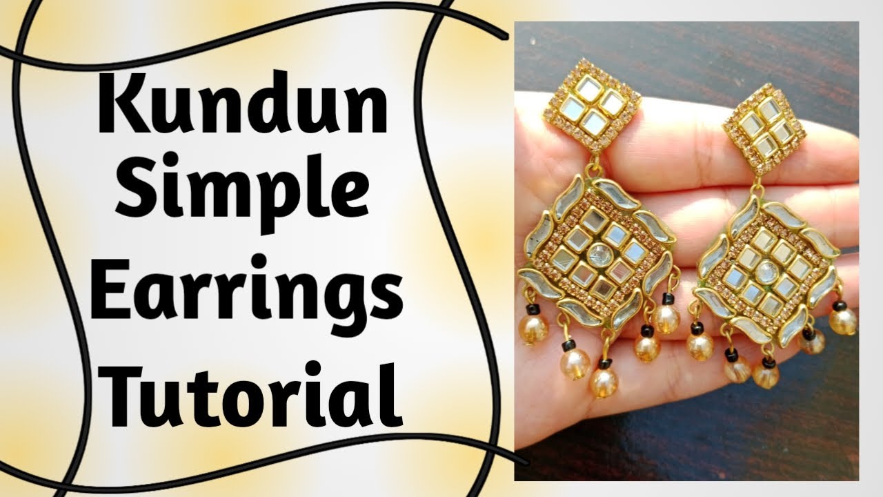 Simple kundun earrings tutorial | simple jewelry | jewelry tutorial #subscribe #youtube #tutorial