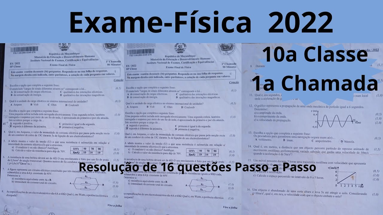 Resolução-passo-a-passo-exame-Física-2022- 10a-classe