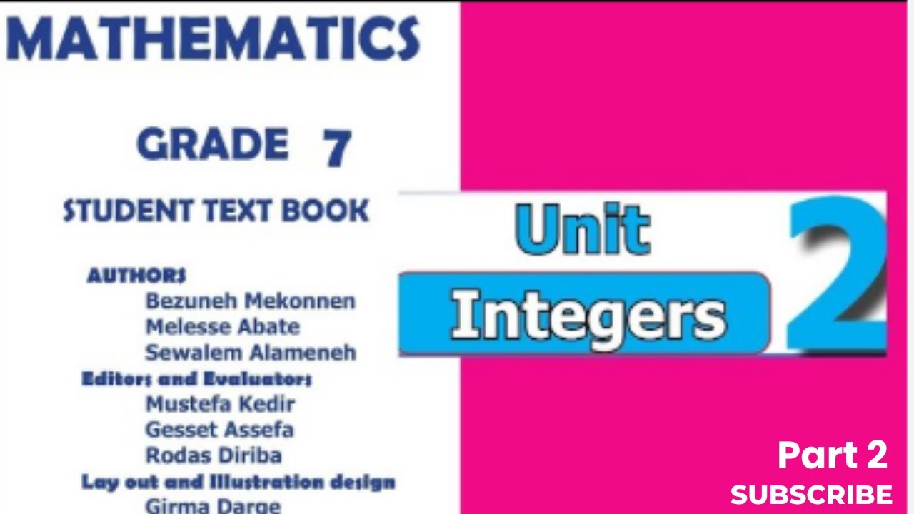 Grade 7 Mathematics Unit 2 #introduction  to Integers #part 2