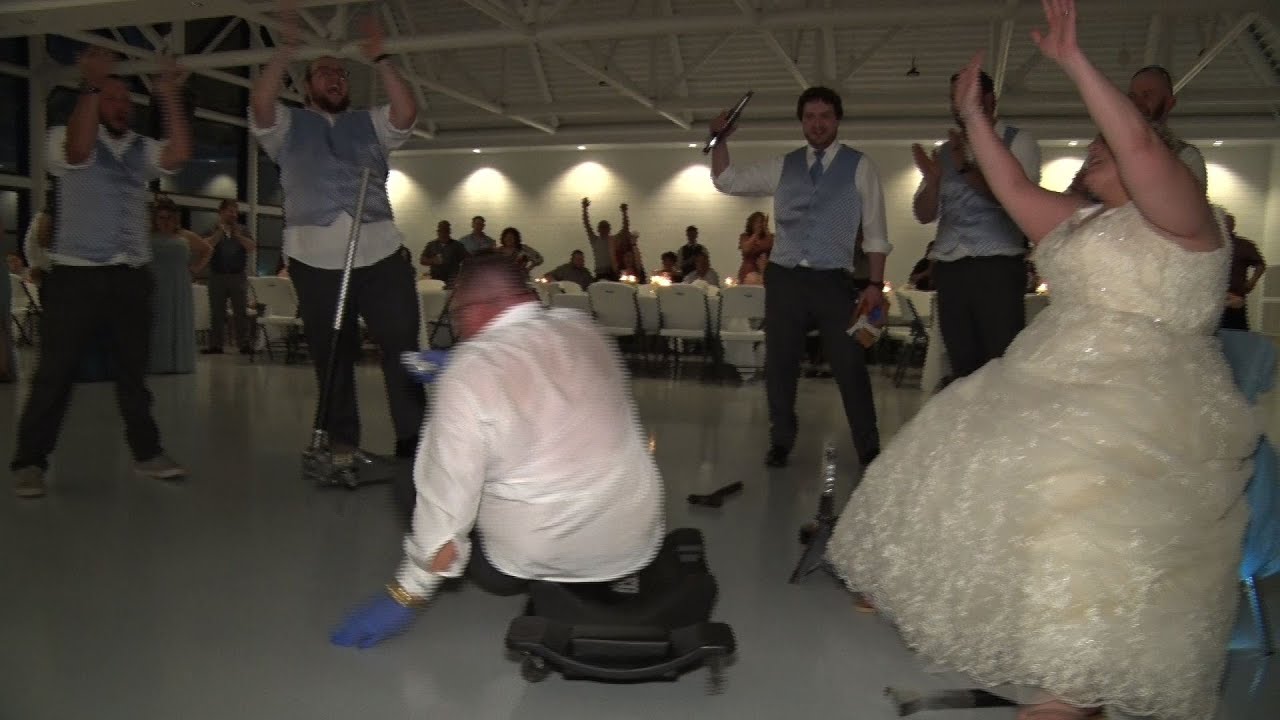 Epic Pit Stop Garter Removal- Cody and Elizabeth