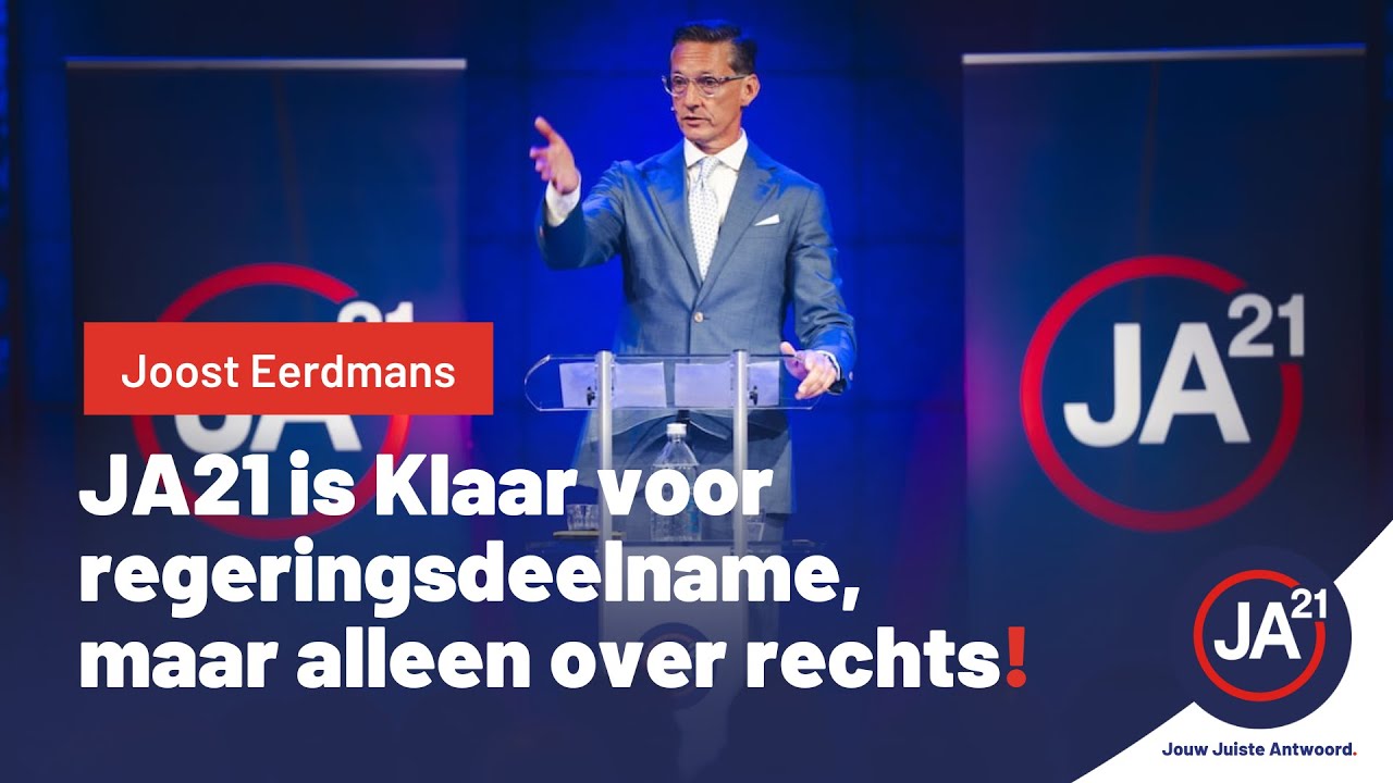 Toespraak Joost Eerdmans #JA21 congres: 