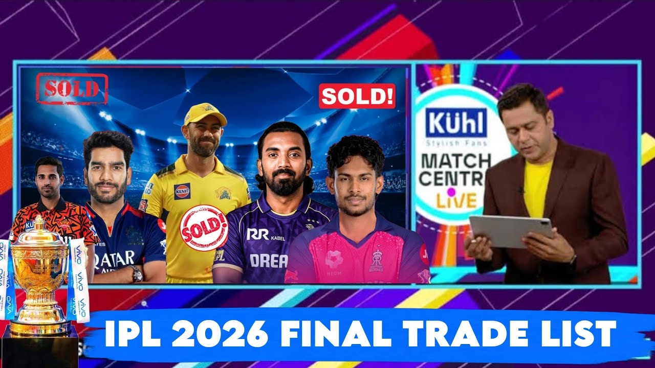 IPL 2026 Final Trade Players List - IPL 2026 All 12 Trade Players Announced Before Retention