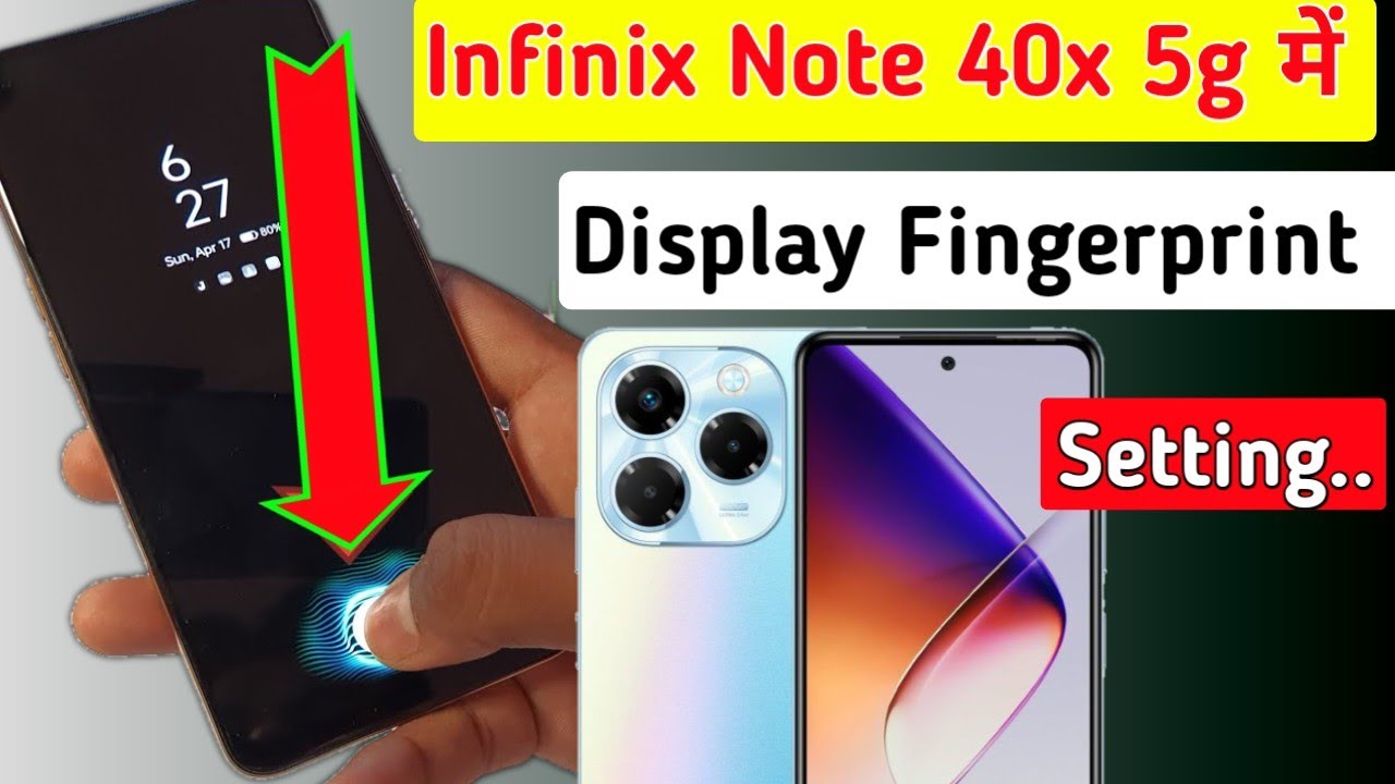 Infinix Note 40x 5g me display fingerprint lock setting // how to fingerprint lock in infinix note.