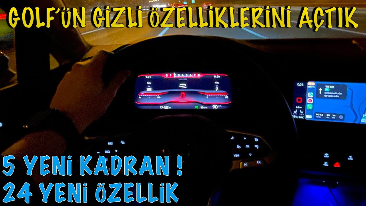 Golf 8'in Gizli Özelliklerini Açtık! | 5 Yeni Kadran Geldi! | Hareket Halinde Video İzleme | Vagcom