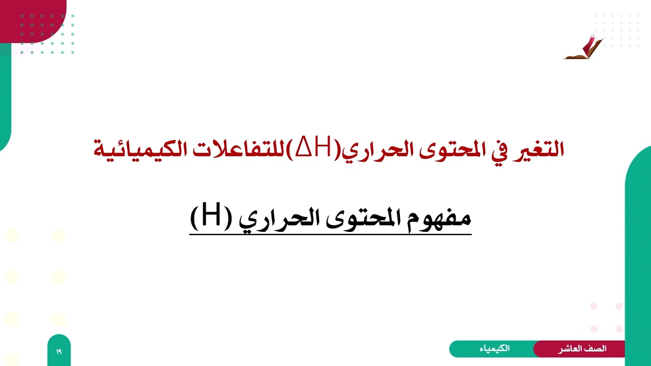 الكيمياء 10 - الفصل 2 | تغيرات الطاقة في التفاعلات الكيميائية