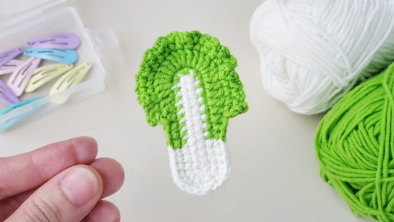 CHINESE CABBAGE Hair Clip | Crochet Hair Accessories | SpringDay DIY