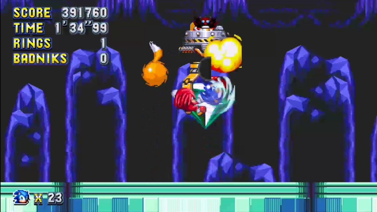 Sonic 3 A.I.R. Lava Reef Zone Redesigned Mode As Super Sonic & Tails | + Hidden Palace Eggman Defeat