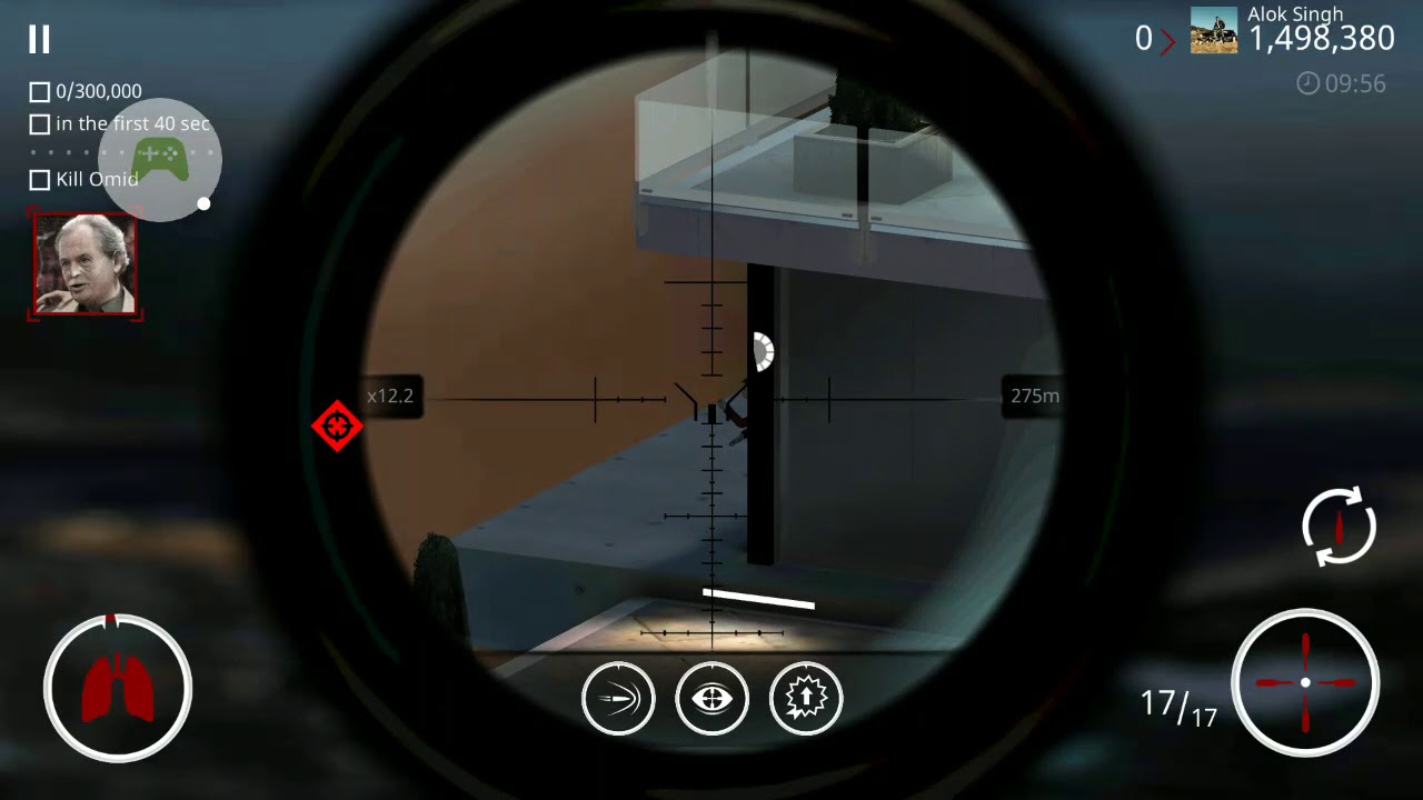 Hitman Sniper - get a score of 300000.
