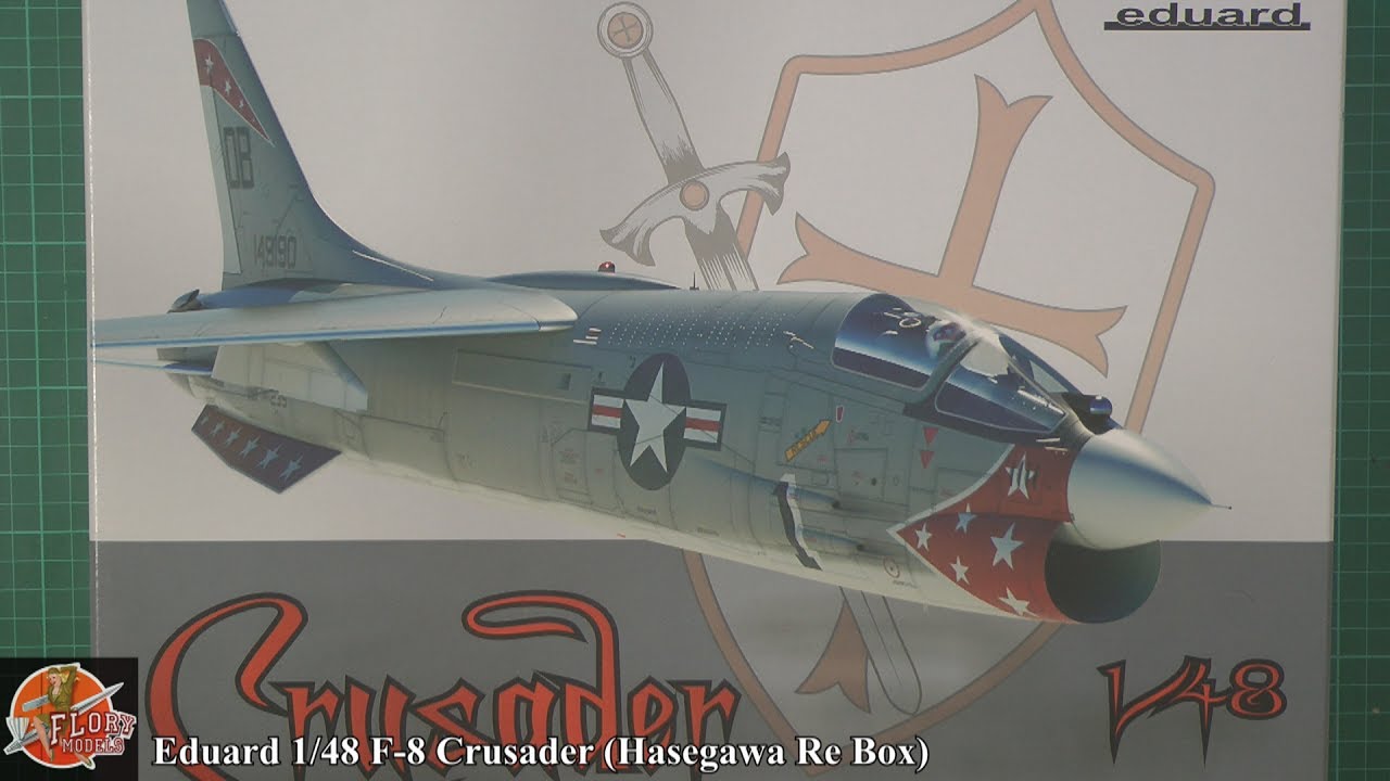 Eduard 1/48 F 8 Crusader Hasegawa rebox review