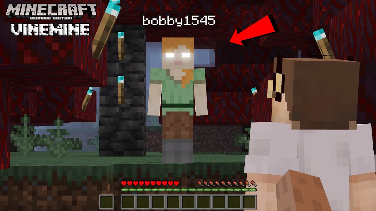 😨 Мы встретили Реального Bobby1545 на сервере VineMine в Майнкрафт?