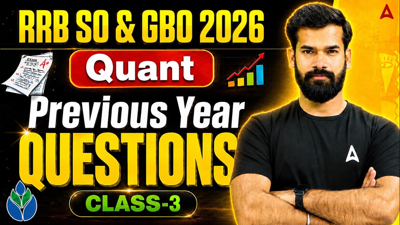 RRB SO & GBO 2026 | Quants Previous Year Questions #3 | By Rahul Meena