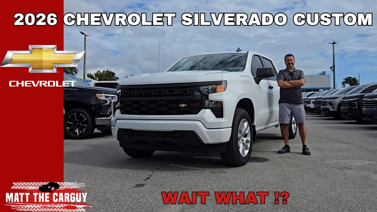 Обзор Chevy Silverado 1500 Crew 4WD Custom 2026 года: стоит ли покупать с таким двигателем?