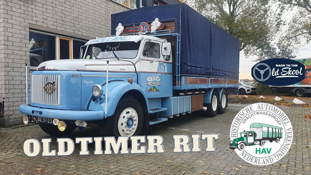 Oldtimer rit van H.A.V. aankomst in de lier