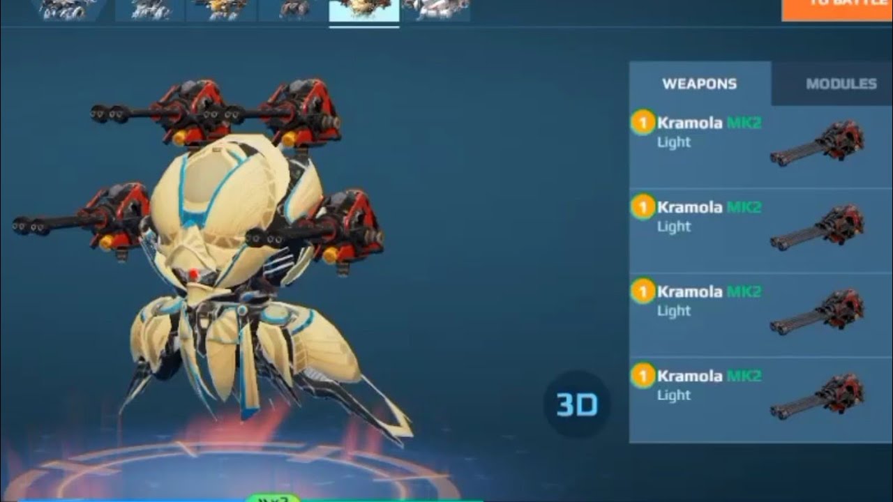 NEW KHEPRI AT MK2 LEVEL WITH NEW KRAMOLA MK2! NEW WEAPON GAMEPLAY! (War Robots)